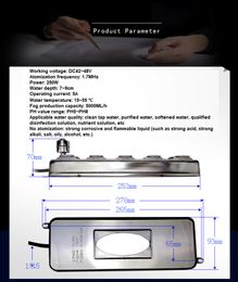 10L / H DC48V Ultrasonic Humidificateur Mist Maker Fogger Industrial 10 Machine d'atomisation de tête avec une alimentation imperméable 220V