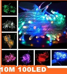 10m 100 LED-lampen string lichten lamp bruiloft huis tuin kerstbar lampen decoratie led strings feestelijke feest vakantie lichten