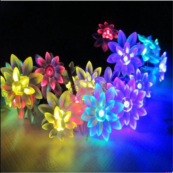 10M 100 LED fleurs de lotus chaîne fée lumières guirlande de Noël décoration guirlande LED fête de mariage éclairage de vacances décor à la maison Y200603