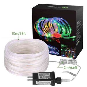 10M 20M 30M Intérieur Extérieur Enfichable Guirlande Lumineuse pour Décors De Jardin À La Maison Guirlande Lumineuse À LED Avec Minuterie 8 Modes Basse Tension Étanche Y220428