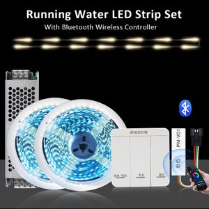 10M 20M SMD2835 Running Water Led Strip Verlichting Dc 24V Bluetooth App Controle Lint Lamp Chasing lijn Strips Decoratie Voor Kamer