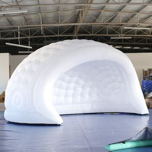 Tente gonflable Luna en gros de 10 m 32,8 pieds pour exposition de promotion de fête d'événement de salon commercial Tentes de camping à dôme extérieur portable blanc avec lumière LED