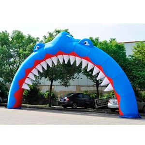 Ballon gonflable en arc de requin d'entrée, 10m 32,8 pieds de large, vente en gros, pour décoration de fête de festival
