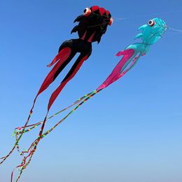 10M 3D Goldfish Soft Kite 3 Entrada de aire Nylon inflable Playa grande Cometas profesionales Fácil de volar y a prueba de desgarros Cometa Gigante 240127