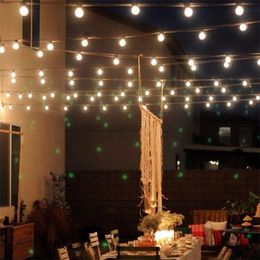 10m 50Led Solar Powered Bulbs LED String Lights for Outdoor Lighting Courtyard Street Garden LED Fairy Lights Christmas Garland 201211