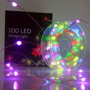 10 M 5 M Kerstmis Bruiloft Decoratie WS2812B SK6812 Pixels RGB 100 LED Fairy String Light Addressable Individueel USB DC5V 220106