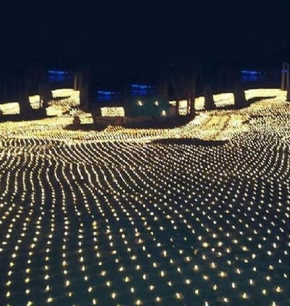 10m 8m 2000 Lights de Noël de Noël Net Net Light Fairy Tale Party Garden Decoration Decoration Curtain Lights Dhl 1913761