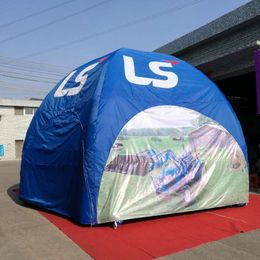 Tente d'événement gonflable géant de haute qualité de 10m de diamètre avec imprimes gonflables Dome Tente Spider Tente Tentes Trade Show Kiosk for Advertising