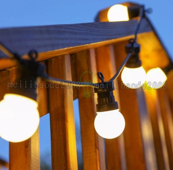 Guirnalda de luces de globo de 10 m con 20 bombillas transparentes/lechosas conectables Vintage Festoon Globe Ball String Light Party Christmas Fairy Light MYY