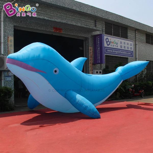10m de long (33 pieds) Factory Publicité Direct Carton Polie Dolphin Balloons Ocean Animal Modèles pour la décoration de la fête d'événements avec Blower Toys Sports