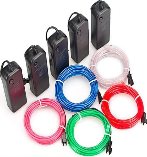 Luces de decoración de fiesta de baile de neón de 10m Lámpara de neons Lámpara LED Flexible EL Tubo de cable Tubo impermeable Fuerra con controlador AA9995255