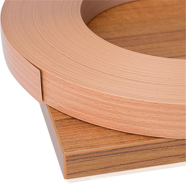 10m PVC Meuble Band Banding Bandon Melt Feuille d'adhésif à fonds Feuille de placage en bois pour le bureau de l'armoire Protecteur de bordure de surface Protecteur