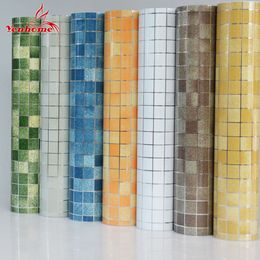 10M PVC Mosaico Etiqueta de la pared Baño Impermeable Autoadhesivo Papel pintado Cocina Encimera Pegatinas Para Plata Gris Paredes Papel 201009