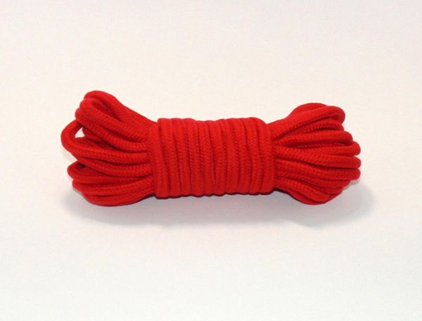 10m Red Cotton Cotton Corde Condage Bondage Adulte Flirting Sex Games Toys Pour les couples confortables et ne pas blesser le corps5001039