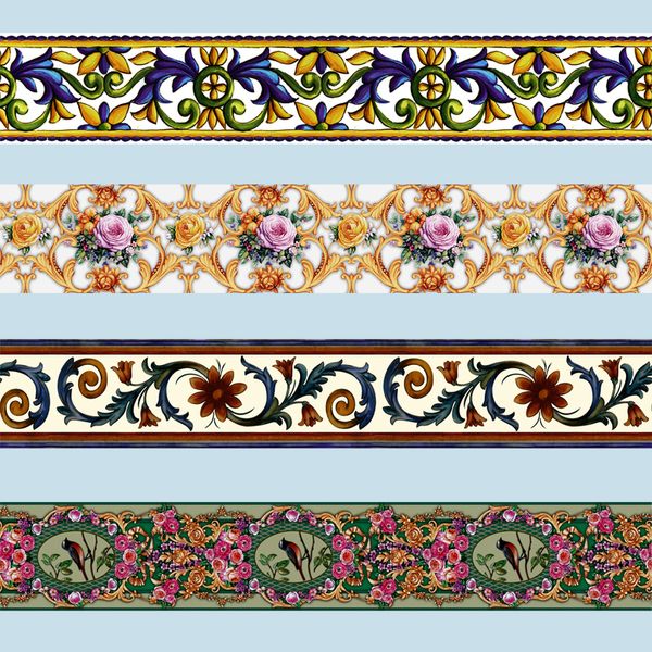 10M Auto-adhésif Totem Floral Sticker Mural Taille Ligne Papier Peint Bordures Autocollants DIY Décor À La Maison Carreaux De Verre Décoration Papiers 220607