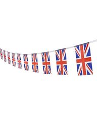 10m Union Jack Bunting Pendant Flags British Banner Fabric Flag Decoration for Birthday Wedding Party National Day Celebration BFU6505367