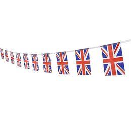 10 м Юнион Джек овсянка подвесные флаги британский баннер тканевый флаг украшение для дня рождения, свадьбы, празднования национального дня BFU317h