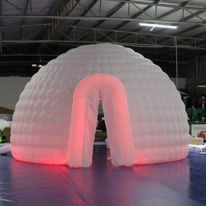 10md opblaasbare Igloo Dome Tent met luchtblazer (witte, één deuren) structuurworkshop voor evenementenfeestje bruiloft tentoonstelling zakelijk congres