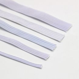 10 meter/perceel 3/6/8/10/12 mm Mondmasker Elastische band Wit Zwart hoog Elastisch rubberen band Tailleband naaien stretch touw