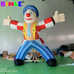 10mH (33ft) avec des personnages de dessin animé de clown gonflable géant de tissu d'oxford de ventilateur pour la décoration d'anniversaire de scène de parc d'attractions
