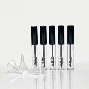 10ML 1/3Oz lege mascarabuis met wimperborstel, rubberen inzetstukken, trechters voor wimpergroei Castorolie, DIY make-up Mascara Conta Rkno