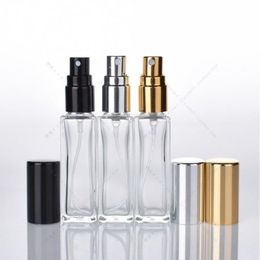 10 ml 1/3 oz long mince atomiseur de parfum forme carrée vide rechargeable bouteilles de pulvérisation en verre transparent pulvérisateurs de voyage Vbeoa Fkimu