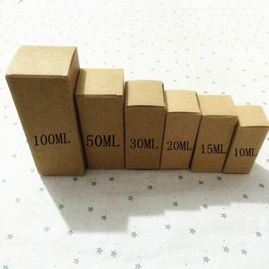 10 ml 15 ml 20 ml 30 ml 50 ml 100 ml noir blanc boîte de papier kraft carton rouge à lèvres bouteille de parfum cosmétique emballage d'huile essentielle CX220323