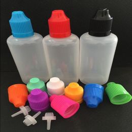 10ml 15ml 20ml 30ml 50ml 60ml 100ml 120ml Flacons compte-gouttes en plastique E bouteilles de liquide avec bouchons à l'épreuve des enfants aiguille fine PE pour jus de vapeur Hplfa