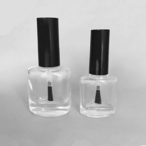 Bouteille de vernis à ongles en verre transparent de 10 ml 15 ml, vide avec un couvercle brosse cosmétique emballage bouteille d'ongle expédition rapide F294 Rhkvb