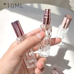 Bouteille de parfum en verre Transparent 10ml 15ml, flacon pulvérisateur Transparent, Tube de voyage, flacons de Test d'échantillon rechargeables