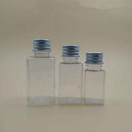 10 ml 20 ml 30 ml aluminium dop Vierkante fles, bloemenwaterflessen, hervulbare flessen, kleine plastic flessen F1253 Jrcjc