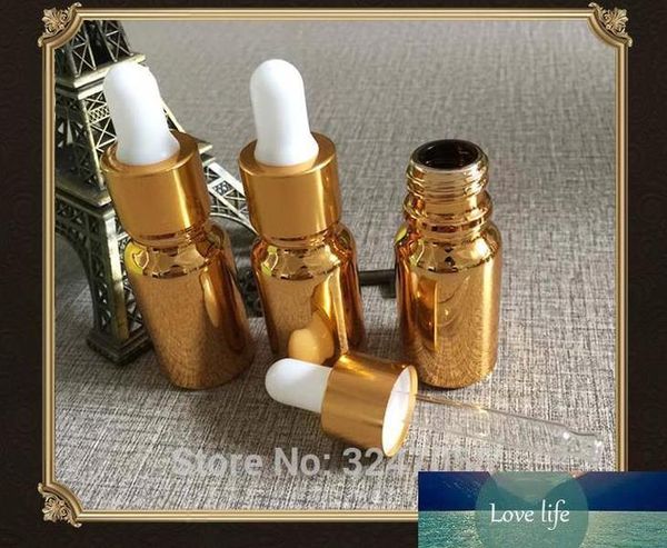 10 ML 20 pcs/lot bouteille d'huile essentielle élégante vide de haute qualité, récipient rechargeable liquide de médecine en verre d'or de bricolage, outils de maquillage