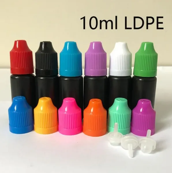 10 ml 30 ml Bouteille noire bouteille en plastique bouteilles vides avec des pointes longues et minces