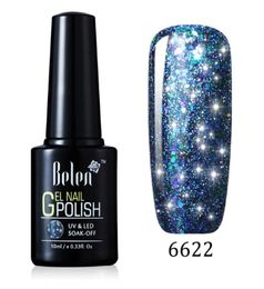 10 ml zwarte fles sterrenhemel glitter pailletten nagelgel polish UV LED-lamp Lucky Gel semi-permanente langdurige lakvernis7537163