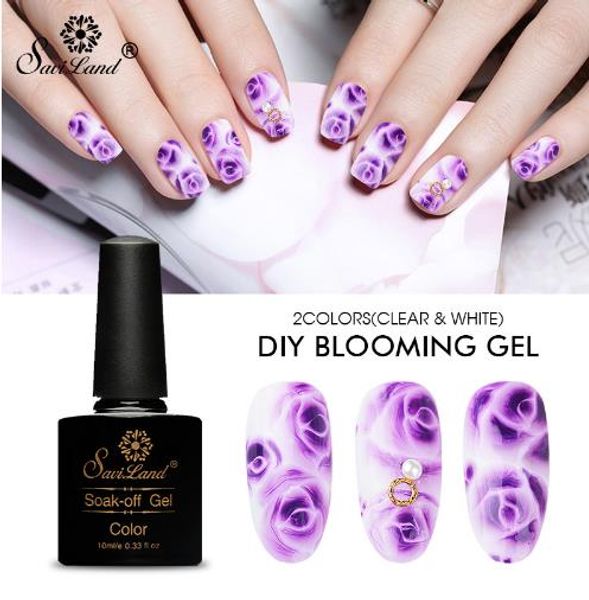 Gel de uñas en flor de 10ML, esmalte de Gel con efecto floreciente mágico DIY, barniz de Gel con pegamento UV para uñas