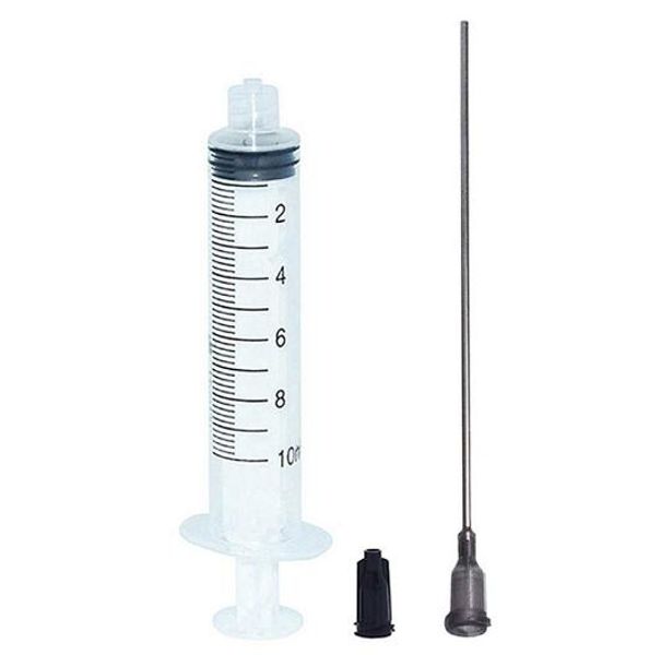 Jeringa luer lock de 10ml/rama de 10cc, aguja con punta roma de 16G, longitud de 10CM