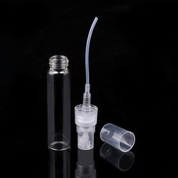 Atomizador de niebla fina transparente de 10ML, Mini botella vacía de muestra de Perfume de vidrio transparente recargable, atomizador de bomba cosmética de 1/3Oz