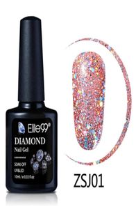 10 ml diamant kleur nagel gel UV LED gel Pools Shining Glitter Sequins Nail Art Gel Polish Long Dasting Pools Varsnish7384174