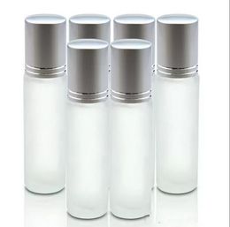 10 ml elegante vorstglasrol op etherische oliën parfumflessen met roestvrijstalen rollerbal door DHL gratis schip