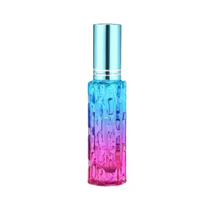 10 ml bouteilles de parfum en verre élégant Parfum de couleur Gradient Perfume Atomizer Bouteille rechargeable Mini pulvérisation portable flottre de parfum Déodorant