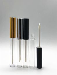 10 ml Vacío claro brillo de labios tubo labios bálsamo botella cepillo contenedor herramienta de belleza Mini botellas recargables brillo de labios RRA13149290970
