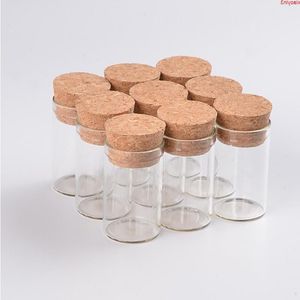 10 ml bouteilles de tube à essai en verre vides avec bouchon en liège flacons transparents transparents bocaux épices alimentaires 100 pcs livraison gratuite haute qualité Ojoix