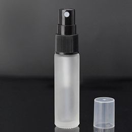 Bouteilles de parfum en verre de 10 ml Spray 1/3 OZ avec bouchons argentés noirs dorés pour huile essentielle