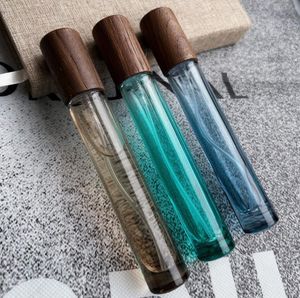 10 ml Glazen Parfumflesjes Blauw Groen Bruin Kleur Druk Spray Flessen Geur Essentiële Olie Lege Hervulbare Fles SN4248