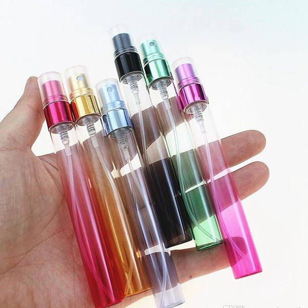 Bouteilles de pulvérisateur rechargeables de couleurs dégradées de 10 ml Mini atomiseur en verre contenants d'échantillons de bouteilles de parfum vides