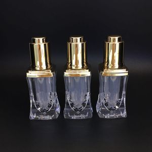 Bouteille d'huile essentielle/parfum en acrylique de haute qualité de 10ml, bouteille d'emballage cosmétique (avec bouchon compte-gouttes), expédition rapide F20172602