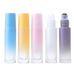 Bouteille en rouleau de Jade de 10ml, bouteilles d'huile essentielle en verre portables de voyage, pierre de cristal naturelle, bouteille vide pour cosmétiques