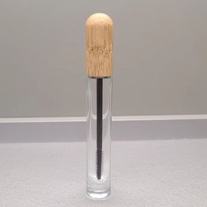 10 ml mascara tube lege buis transparante glazen buis bamboe cosmetica verpakkingsfles