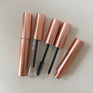 10 ml mini cosmetische lege wimpers tube mascara eyeliner flesjes fles make-up rose gouden container met borstel plugs f3868