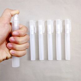 10 ml Clip Parfum Spray Pen Transparante PP Plastic Alcohol Push Type Sproeier Fles Gratis Schip 5000